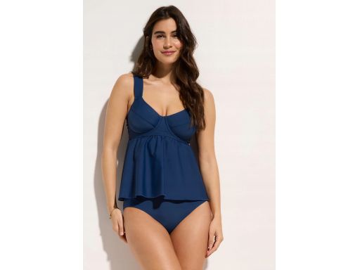 B.P.C tankini granatowe na fiszbinach z figami z wysokim stanem 44 (85