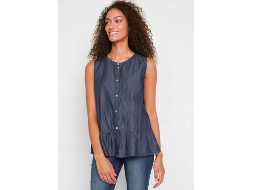 *B.P.C bluzka koszulowa jeansowa z falbaną 36.