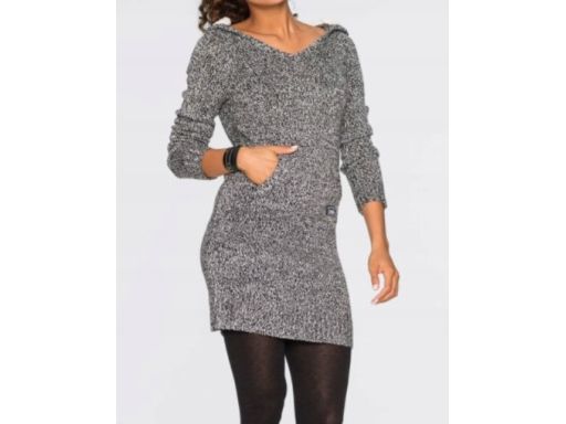 B.P.C dzianinowa sukienka z kapturem ^36/38