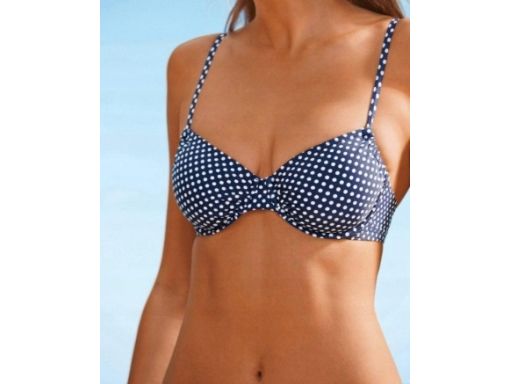 B.P.C bikini granatowe w białe groszki r.36(70B)