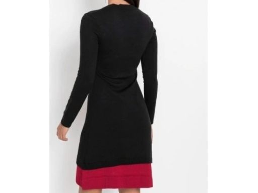 B.P.C sukienka dzianinowa z narzutką 2w1 r.36/38