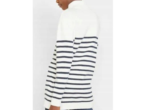 B.P.C sweter w paski ze stójką i zamkiem ^36/38