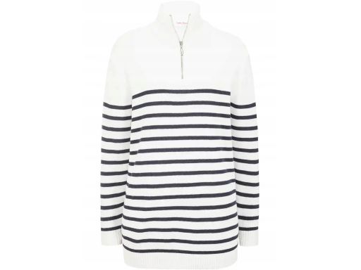 B.P.C sweter w paski ze stójką i zamkiem ^36/38