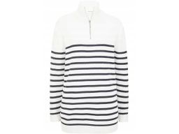 B.P.C sweter w paski ze stójką i zamkiem ^36/38