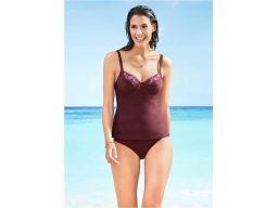 B.P.C tankini na fiszbinach bordowe ze wzorem r.44 (85C)