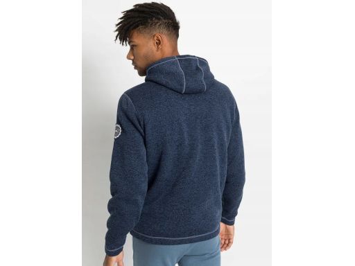 B.P.C bluza męska indigo z kapturem ocieplana S.