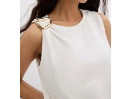 B.P.C top biały ze złotą sprzączką ^48/50