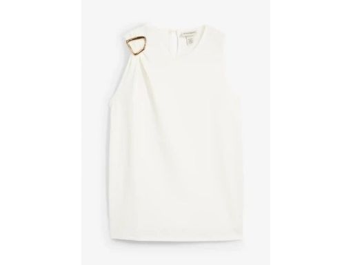 B.P.C top biały ze złotą sprzączką ^48/50