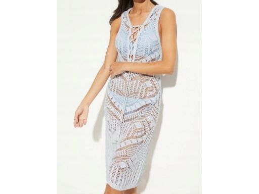 B.P.C sukienka plażowa ażurowa biała ^44/46