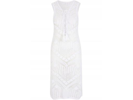 B.P.C sukienka plażowa ażurowa biała ^44/46