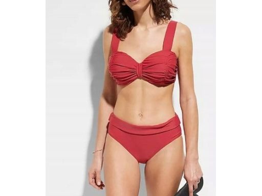 B.P.C biustonosz bikini na fiszbinach usztywniany marszczenia r.54(110