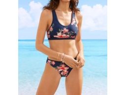 B.P.C bikini granatowe w kwiaty r.40