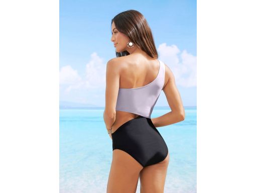 B.P.C stój kąpielowy monokini fioletowo czarny ^38