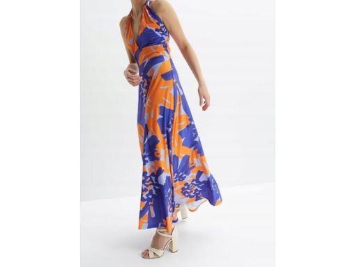 B.P.C sukienka z dekoltem halter kolorowa 36/38.