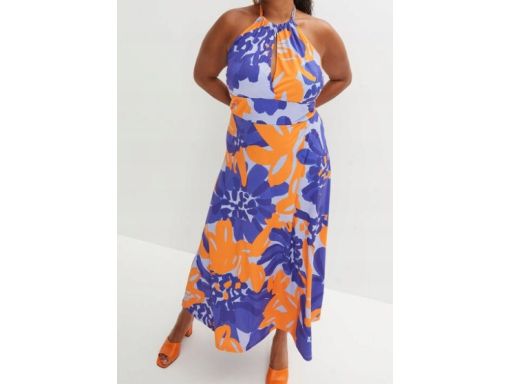 B.P.C sukienka z dekoltem halter kolorowa 36/38.