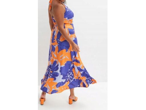 B.P.C sukienka z dekoltem halter kolorowa 36/38.