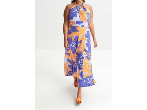 B.P.C sukienka z dekoltem halter kolorowa 36/38.