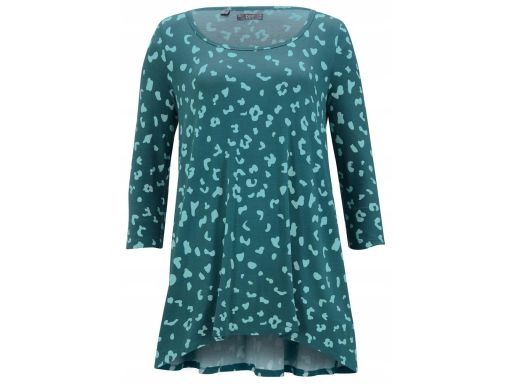 B.P.C dłuższa luźna bluzka zielona w ciapki 40/42