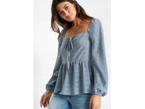 B.P.C bluzka niebieskoszara ażurowa ^44/46