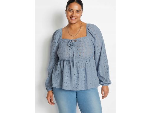 B.P.C bluzka niebieskoszara ażurowa ^44/46