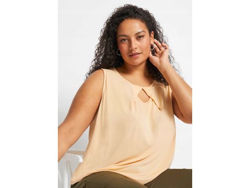 B.P.C top pastelowy z wycięciem 40/42.