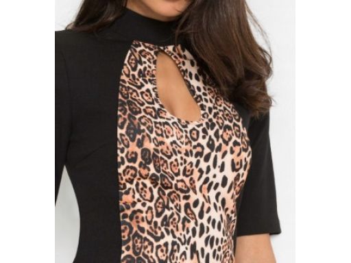 B.P.C sukienka ołówkowa sexi w cętki r.36/38