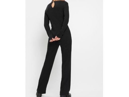 B.P.C czarny kombinezon bawełniany prążkowany ^48/50