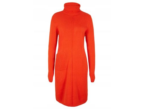 B.P.C sukienka dzianinowa z golfem czerwona r.36/38