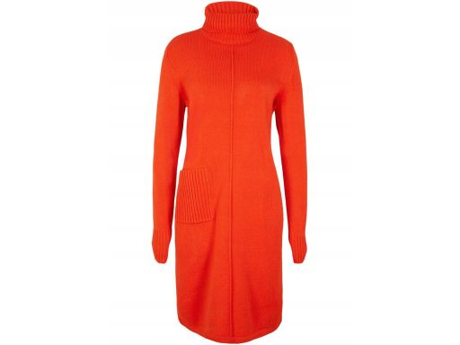 B.P.C sukienka dzianinowa z golfem czerwona r.36/38