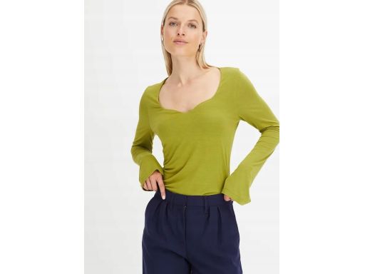 B.P.C bluzka z wiskozy zielona 44/46.