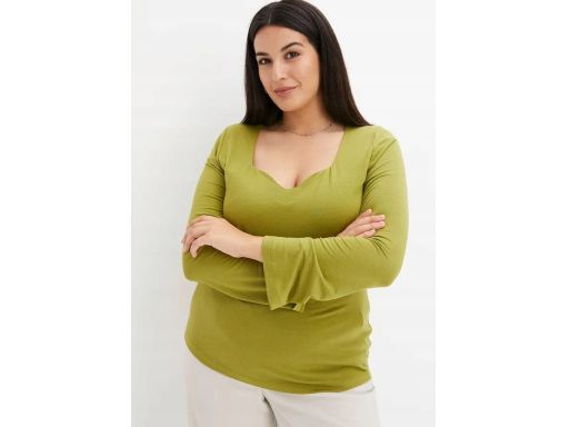 B.P.C bluzka z wiskozy zielona 44/46.