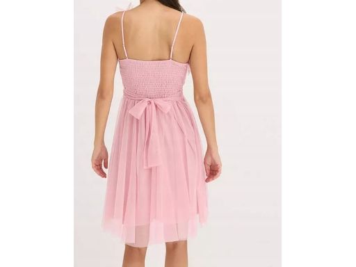 B.P.C sukienka różowa tiulowa z kwiatuszkami ^42