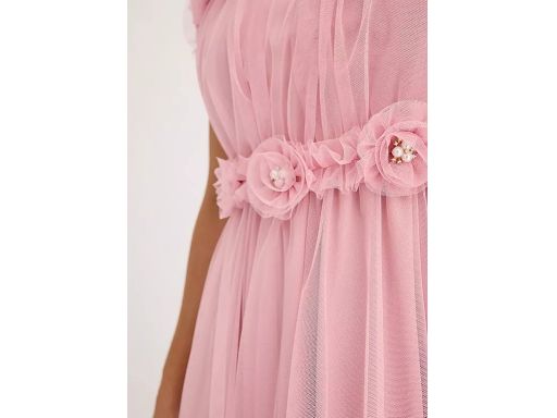 B.P.C sukienka różowa tiulowa z kwiatuszkami ^42
