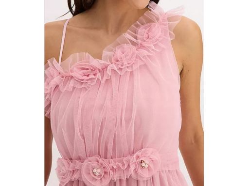 B.P.C sukienka różowa tiulowa z kwiatuszkami ^42