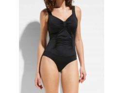 B.P.C kostium jednoczęściowy marszczony czarny 46.