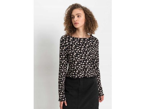 B.P.C bluzka prążkowana w kwiaty 32/34.