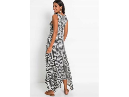 B.P.C długa sukienka asymetryczna wzory r.36/38