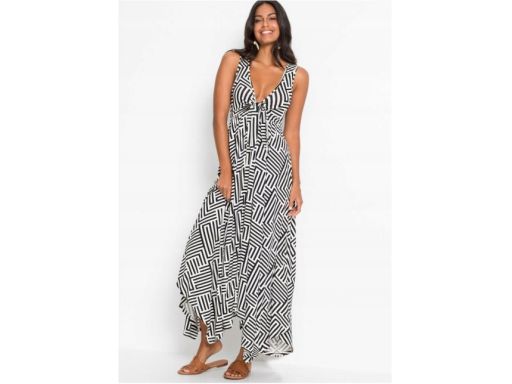 B.P.C długa sukienka asymetryczna wzory r.36/38