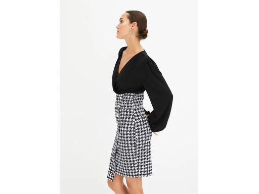 B.P.C sukienka w pepitkę modna asymetryczna r.40/42