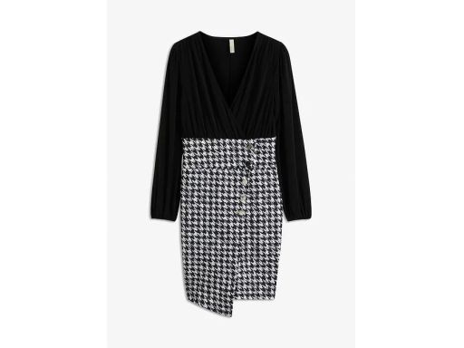 B.P.C sukienka w pepitkę modna asymetryczna r.40/42