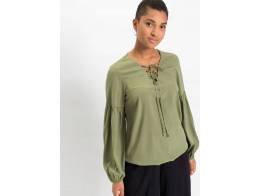 B.P.C bluzka oliwkowa szyfon modna ^40