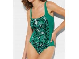 B.P.C kostium jednoczęściowy zielony z nadrukiem 46.