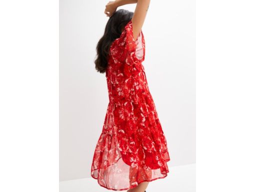 B.P.C. szyfonowa sukienka z nadrukiem r.40