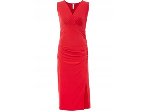 B.P.C czerwona sukienka midi ołówkowa r.36/38