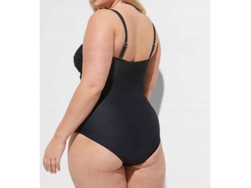 B.P.C kostium jednoczęściowy marszczony czarny 46.