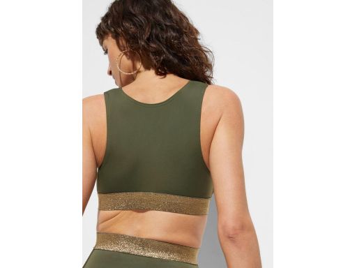 B.P.C kostium kąpielowy monokini khaki z wycięciami 44.