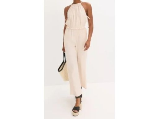 B.P.C beżowy kombinezon wiązany wiskozowy ^36