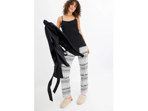 B.P.C piżama damska 3-elementowa top, bluzka kopertowa i spodnie r.44/