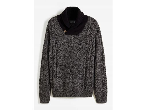 B.P.C sweter męski z szalowym kołnierzem ^44/46, S