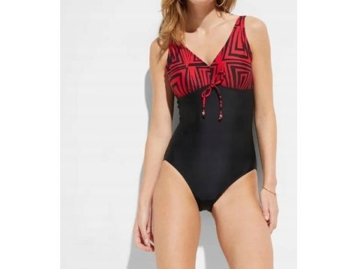 B.P.C kostium kąpielowy czarno-czerwony r.50